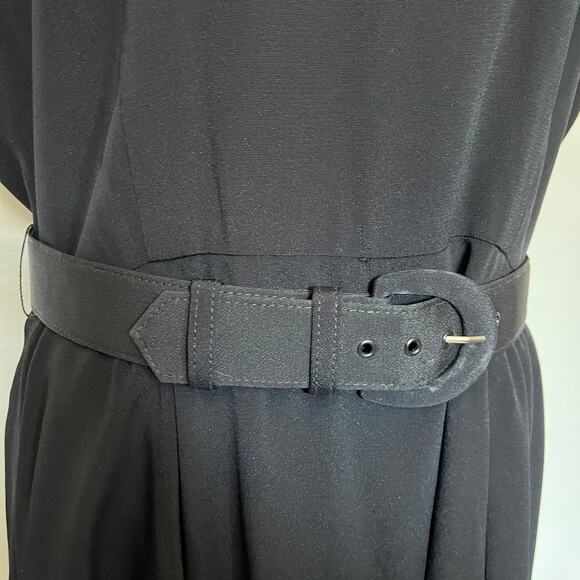 Vintage 80s Talbots Belted Dress Size 12 Preppy Minimalist Quiet Luxury USA - Picture 5 of 13